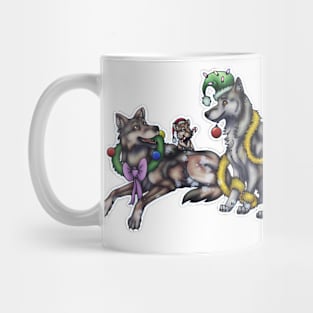 Holiday Wolves Mug